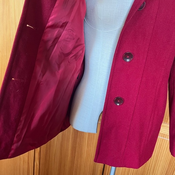 London Fog Large Red Wool Blend Peacoat Professional Classic Preppy - Picture 5 of 11